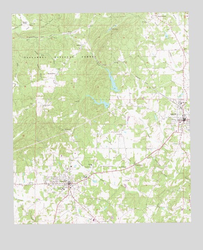 Lineville West, AL USGS Topographic Map