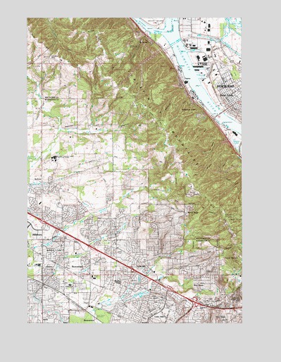 Linnton, OR USGS Topographic Map