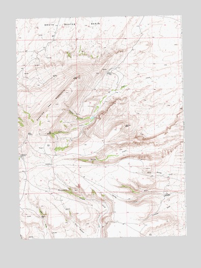 Lion Bluffs, WY USGS Topographic Map