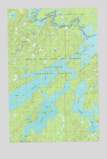 Basswood Lake West, MN USGS Topographic Map