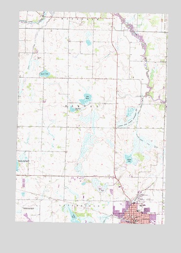 Litchfield North, MN USGS Topographic Map