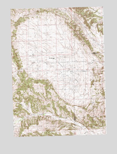 Little Buffalo Basin, WY USGS Topographic Map