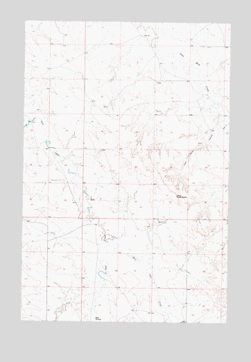Little Chalk Butte, MT USGS Topographic Map