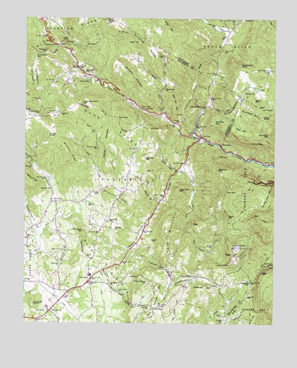 Bat Cave, NC USGS Topographic Map