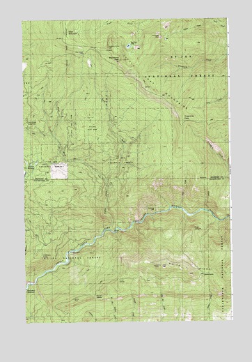 Little Goat Mountains, ID USGS Topographic Map