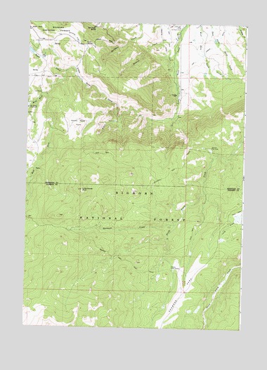 Little Goose Peak, WY USGS Topographic Map