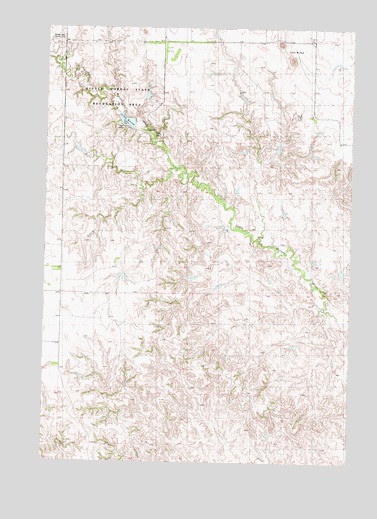 Little Moreau Lake, SD USGS Topographic Map