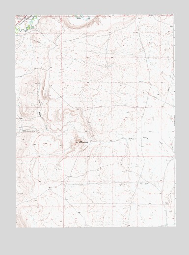 Little Round Mountain, WY USGS Topographic Map