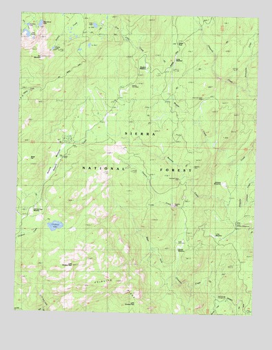 Little Shuteye Peak, CA USGS Topographic Map