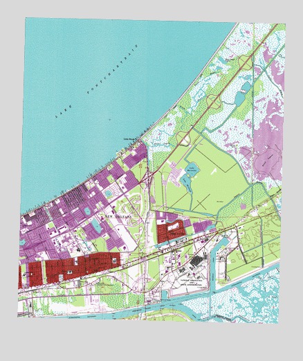 Little Woods, LA USGS Topographic Map