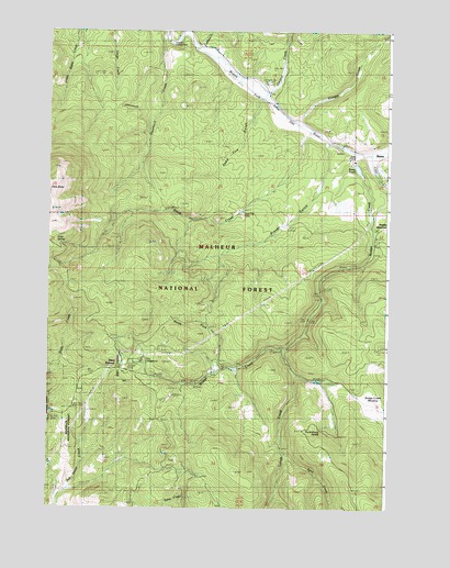 Bates, OR USGS Topographic Map