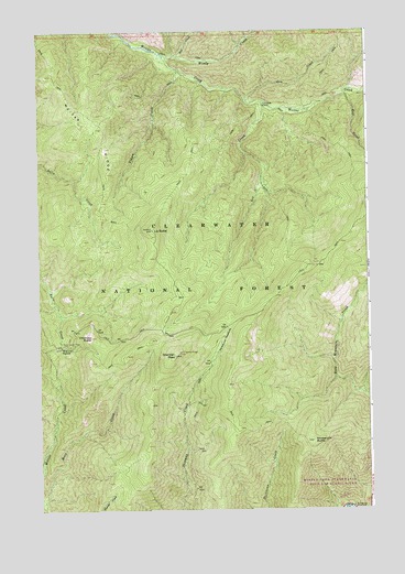Liz Butte, ID USGS Topographic Map