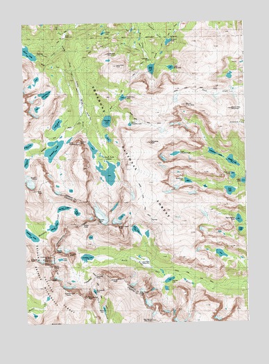 Lizard Head Peak, WY USGS Topographic Map