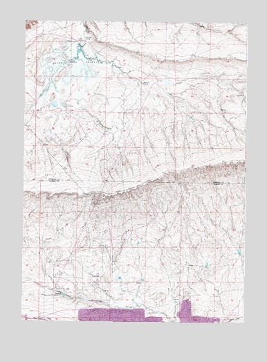 Bates Creek Reservoir, WY USGS Topographic Map