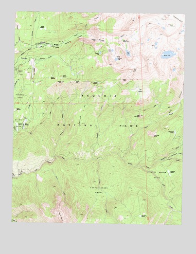 Lodgepole, CA USGS Topographic Map