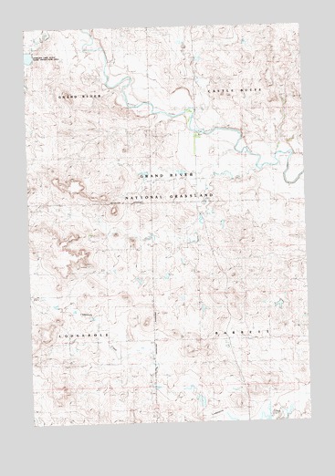 Lodgepole SE, SD USGS Topographic Map