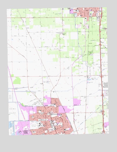 Lodi South, CA USGS Topographic Map