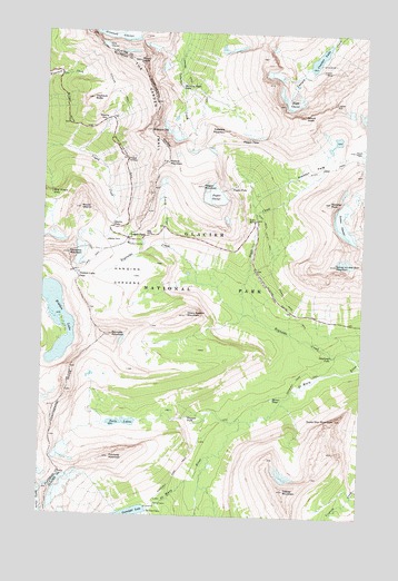 Logan Pass, MT USGS Topographic Map