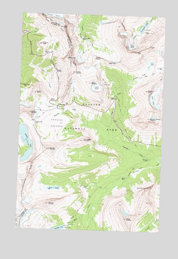 Logan Pass, MT USGS Topographic Map