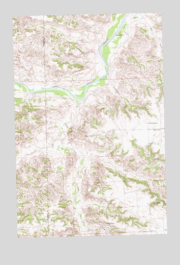 Lone Butte SE, ND USGS Topographic Map