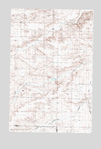 Lone Man Coulee East, MT USGS Topographic Map