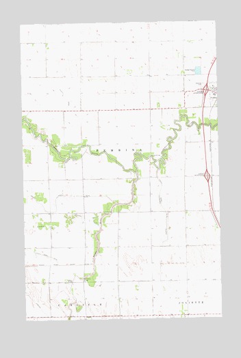 Bathgate NE, ND USGS Topographic Map