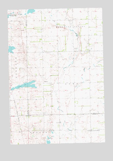 Lonesome Lake, SD USGS Topographic Map