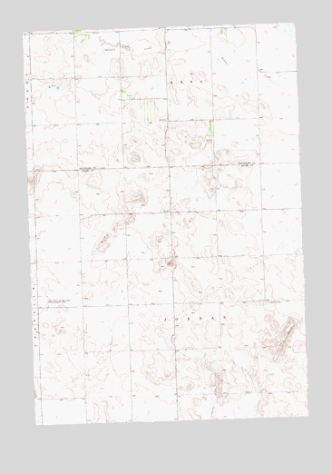 Long Butte, ND USGS Topographic Map