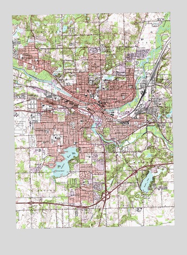 Battle Creek, MI USGS Topographic Map