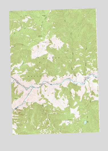 Long Tom Mountain, ID USGS Topographic Map