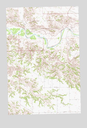 Long X Divide, ND USGS Topographic Map