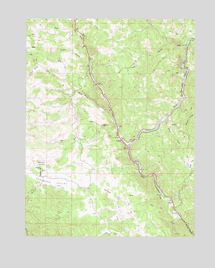 Longvale, CA USGS Topographic Map