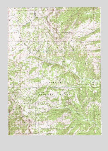 Lookout Mountain, WY USGS Topographic Map
