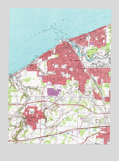 Lorain, OH USGS Topographic Map