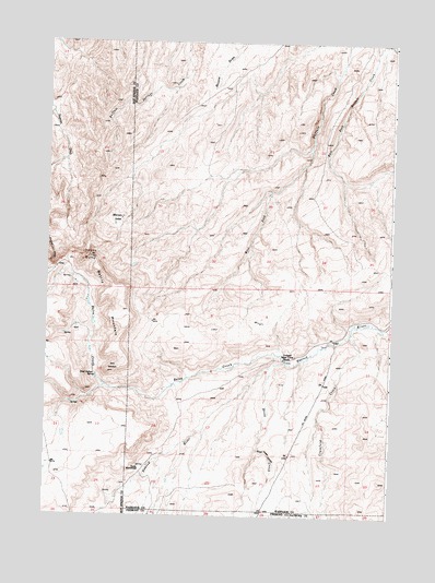 Battle Mountain, WY USGS Topographic Map