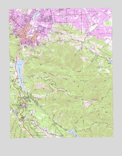 Los Gatos, CA USGS Topographic Map