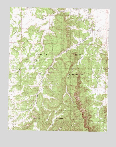 Los Indios Canyon, NM USGS Topographic Map