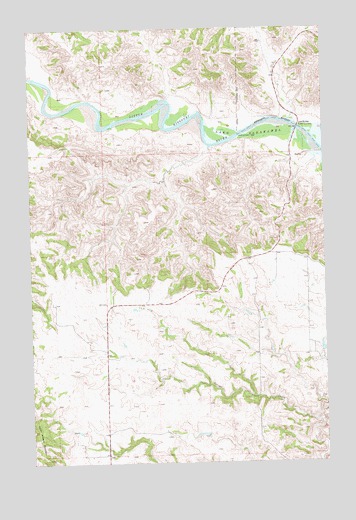 Lost Bridge, ND USGS Topographic Map