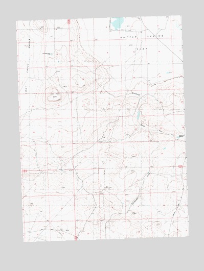 Lost Creek Butte, WY USGS Topographic Map