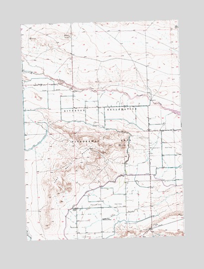 Lost Wells Butte, WY USGS Topographic Map