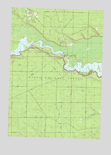 Loud Dam, MI USGS Topographic Map