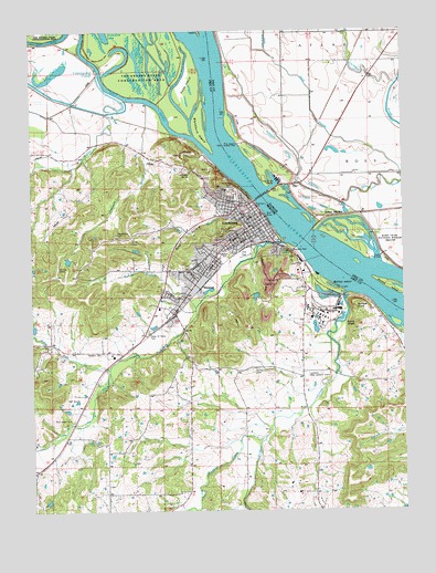 Louisiana, MO USGS Topographic Map