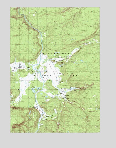 Lower Geyser Basin, WY USGS Topographic Map