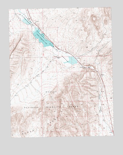 Lower Pahranagat Lake, NV USGS Topographic Map