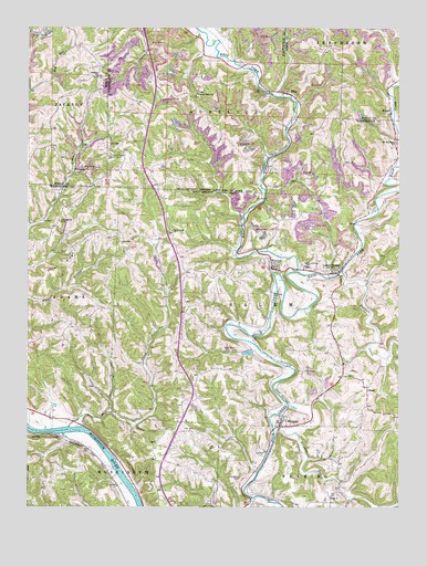 Lower Salem, OH USGS Topographic Map