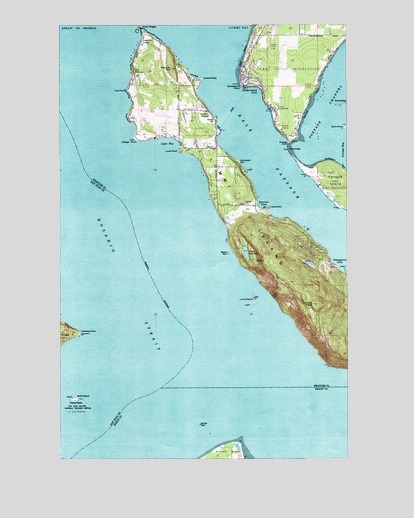 Lummi Island, WA USGS Topographic Map