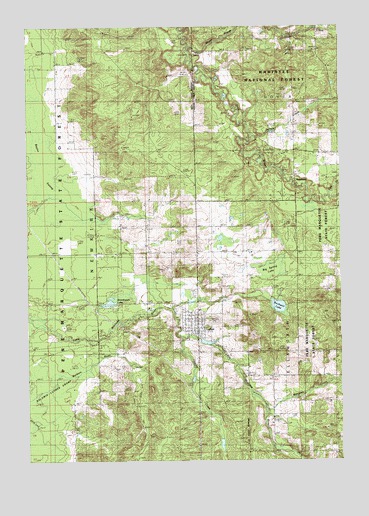Luther, MI USGS Topographic Map
