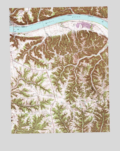Madison East, IN USGS Topographic Map