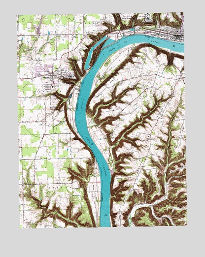 Madison West, IN USGS Topographic Map