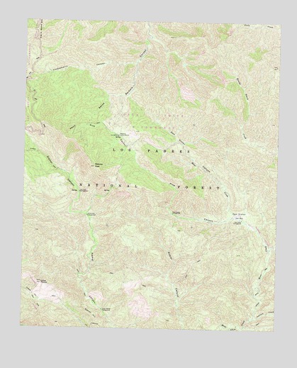 Madulce Peak, CA USGS Topographic Map
